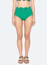 Mae Bikini Bottom Green|White