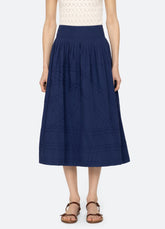 Camden Skirt Blueberry|White