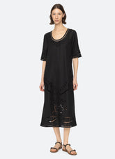 Lula Dress Black|White