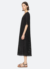 Lula Dress Black|White