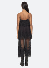 Arielle Dress Black|Cream