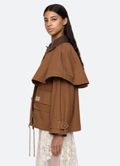 Carolyn Cape Jacket Camel
