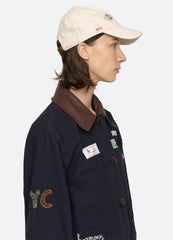 Carolyn Cap Cream|Navy