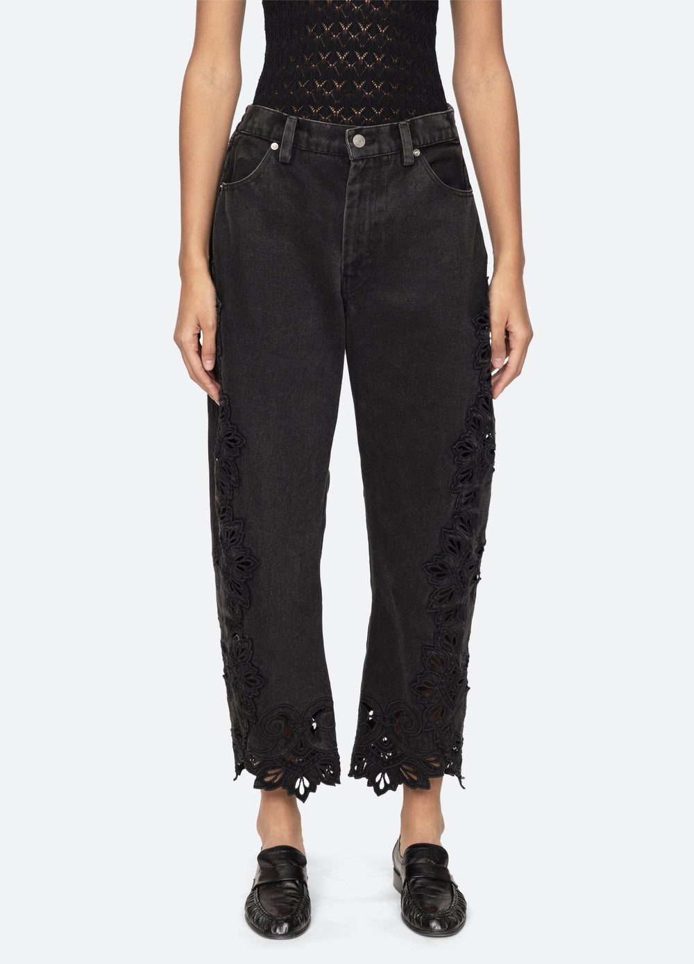 Cavina Jeans Black|White