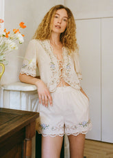 Edwina PJ Short Set Cream