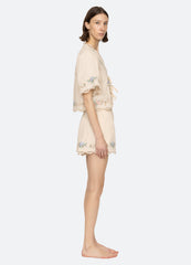 Edwina PJ Short Set Cream