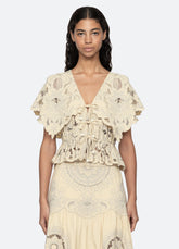 Ceci S/S Top Cream