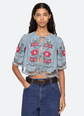 Rosaline S/S Top Blue