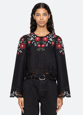 Rosaline Top Black|Blue