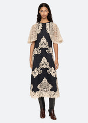 Medina Dress Black|Burgundy