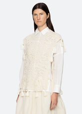 Nara Combo Shirt Cream
