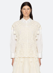 Nara Combo Shirt Cream