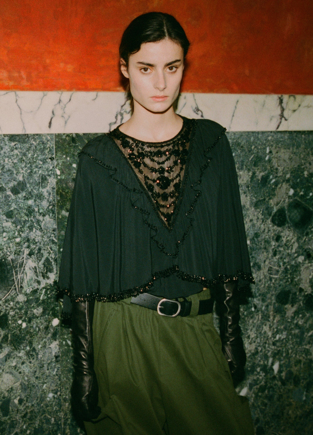 Shanna Beaded Top Black