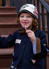 Karmen Kids Hat Cream|Navy