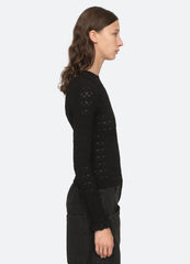 Rue Sweater Black|Cream