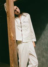 Vesta PJ Set White|Navy