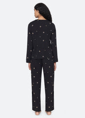 Orla PJ Set Black|Cream