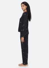 Orla PJ Set Black|Cream