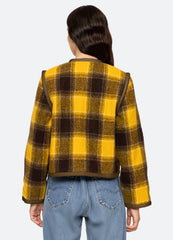 Amber Tie Front Jacket Yellow