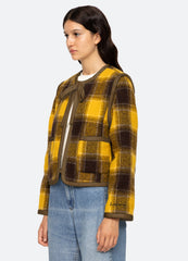 Amber Tie Front Jacket Yellow