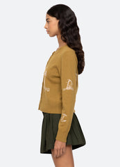 Clyde Cardigan Ochre