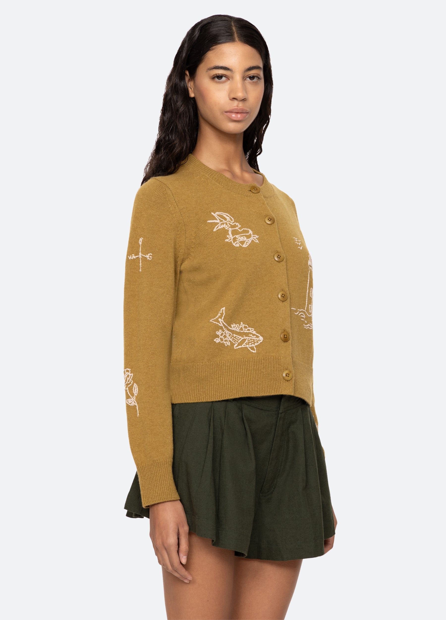Clyde Cardigan Ochre