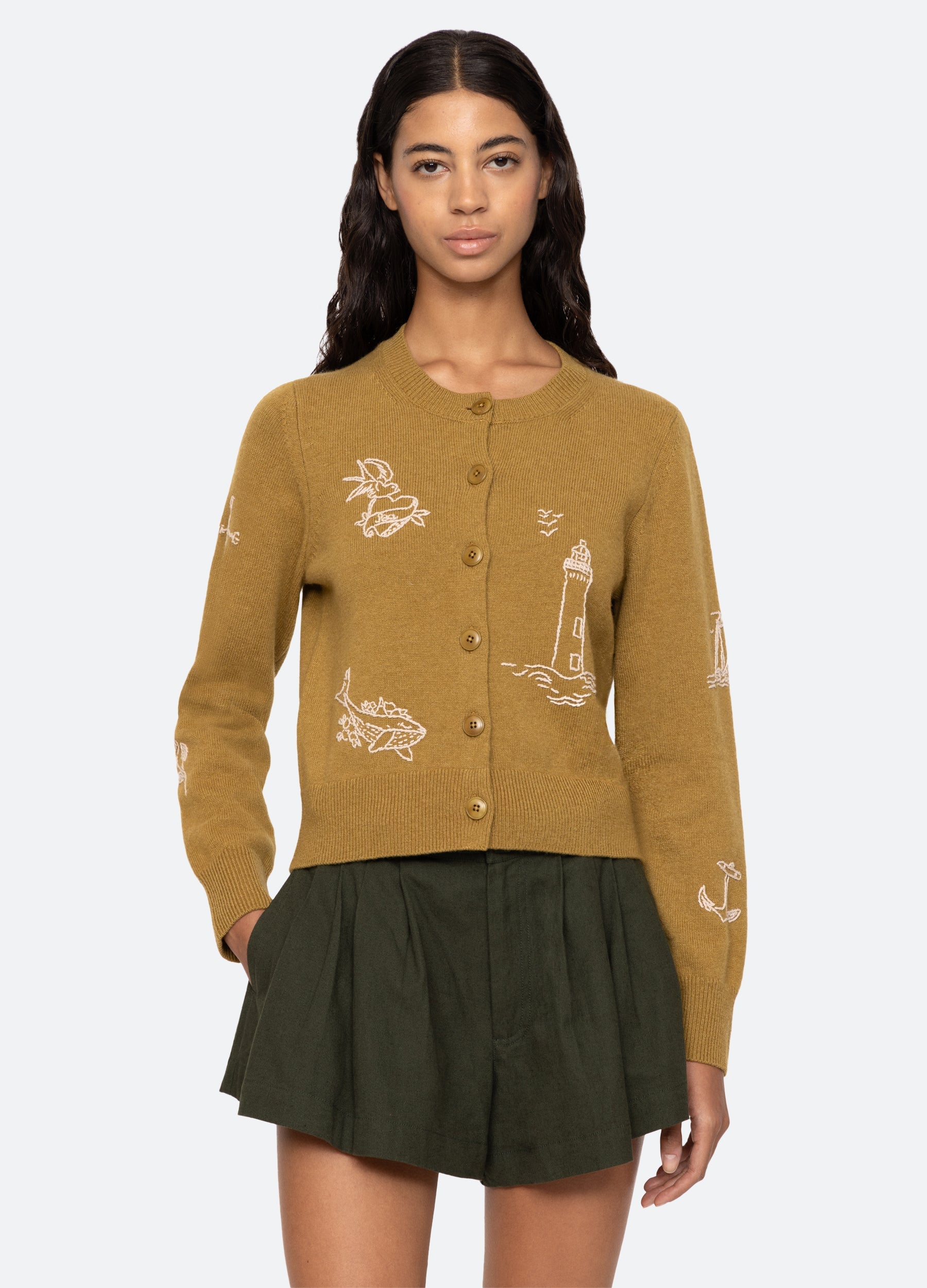 Clyde Cardigan Ochre