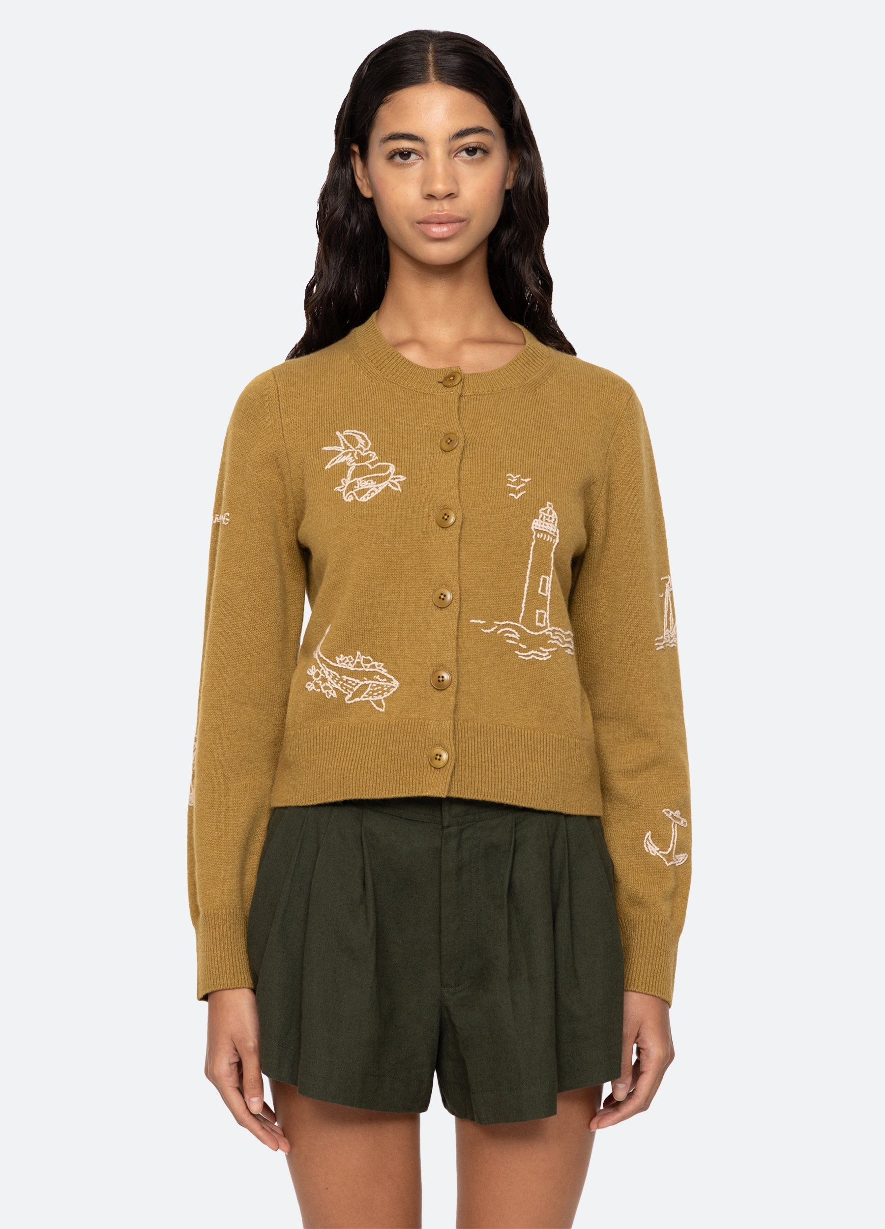 Clyde Cardigan Ochre