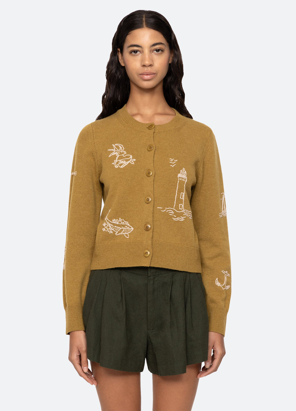 Clyde Cardigan Ochre