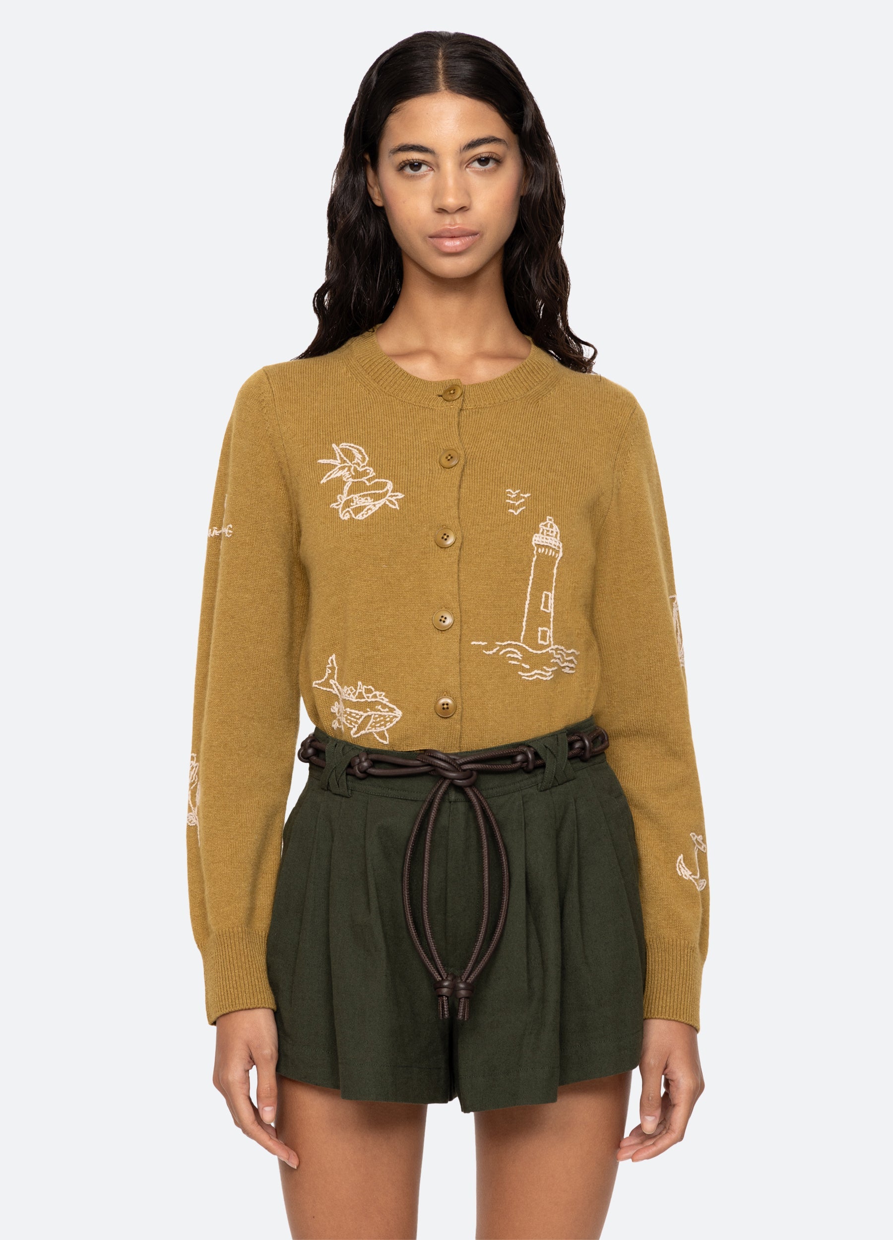 Clyde Cardigan Ochre