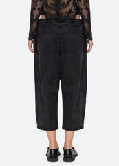 Oli Cropped Jeans Black|White