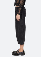 Oli Cropped Jeans Black|White