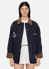Clyde Barn Jacket Navy