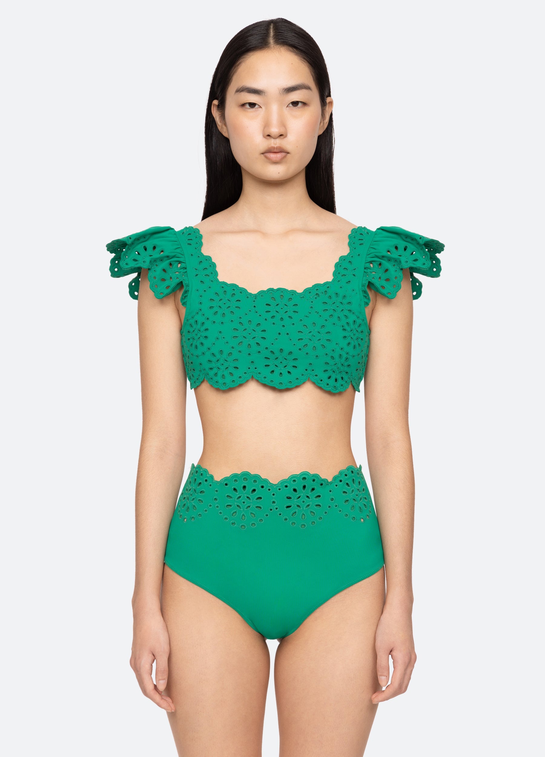 Mae Bikini Top Black|Green|White