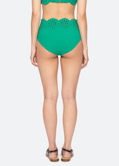 Mae Bikini Bottom Green|White