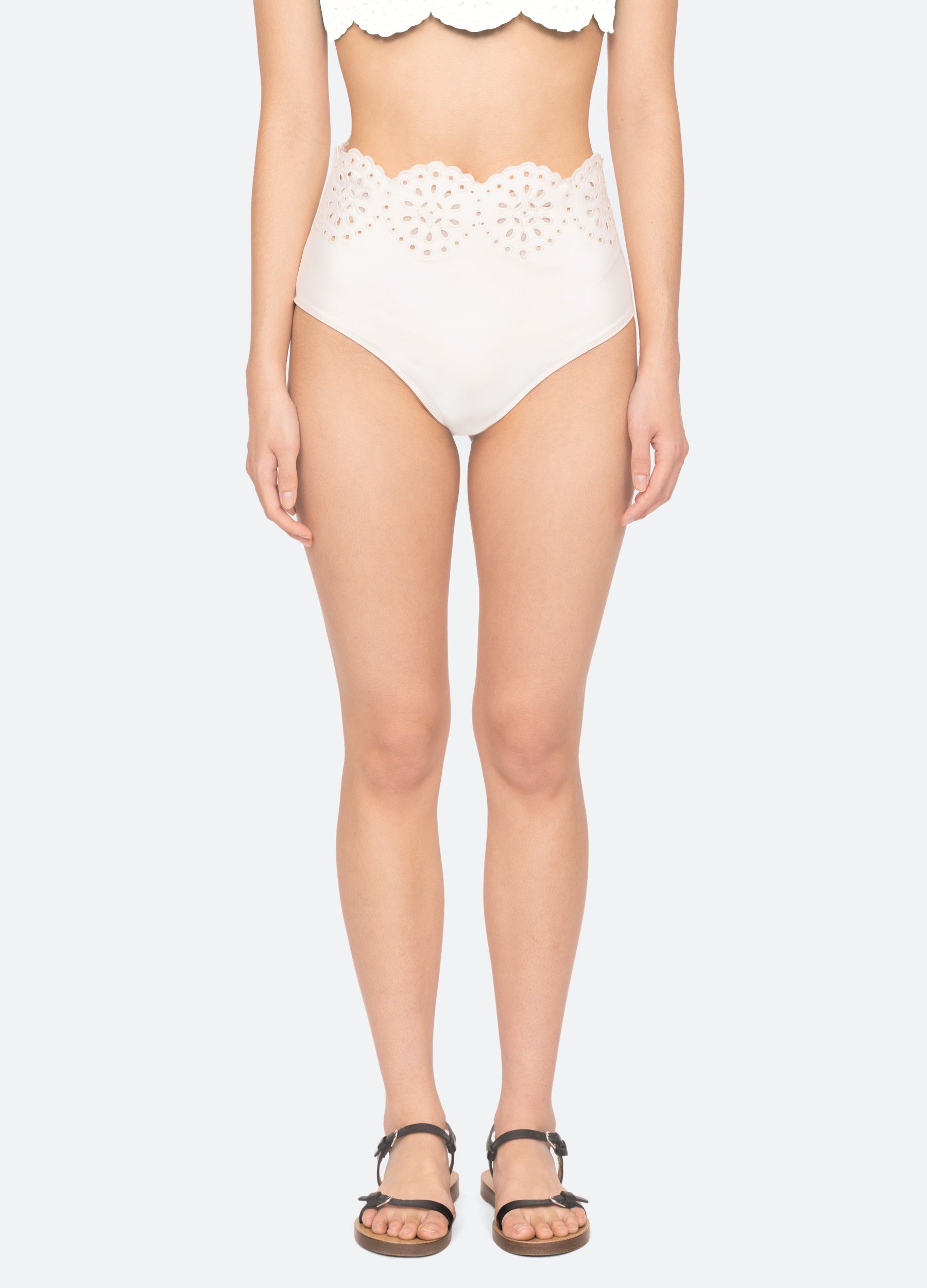 Mae Bikini Bottom Green|White