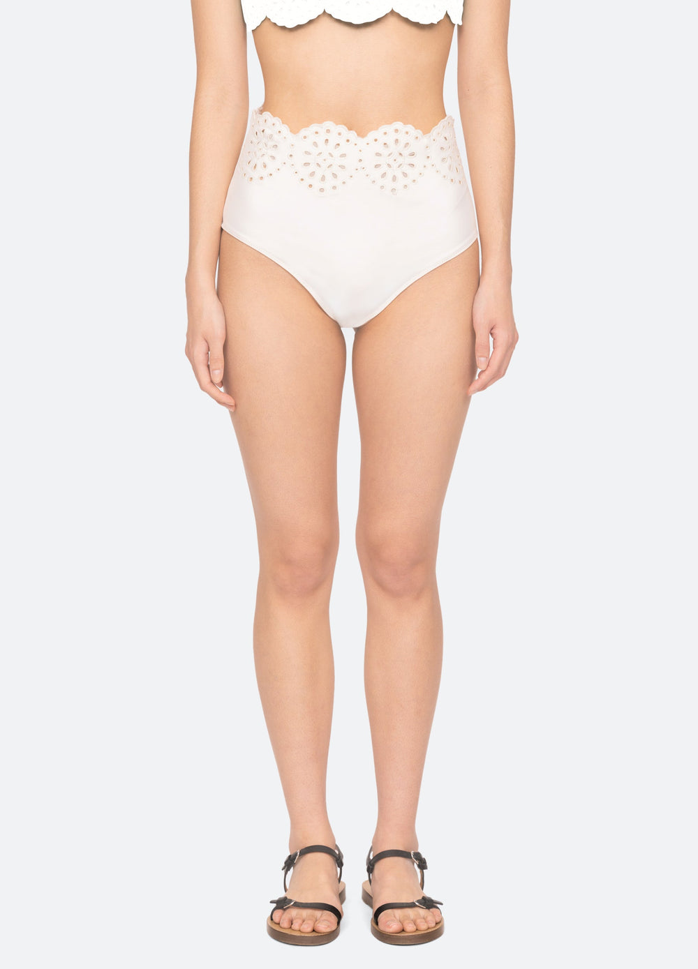 Mae Bikini Bottom Green|White