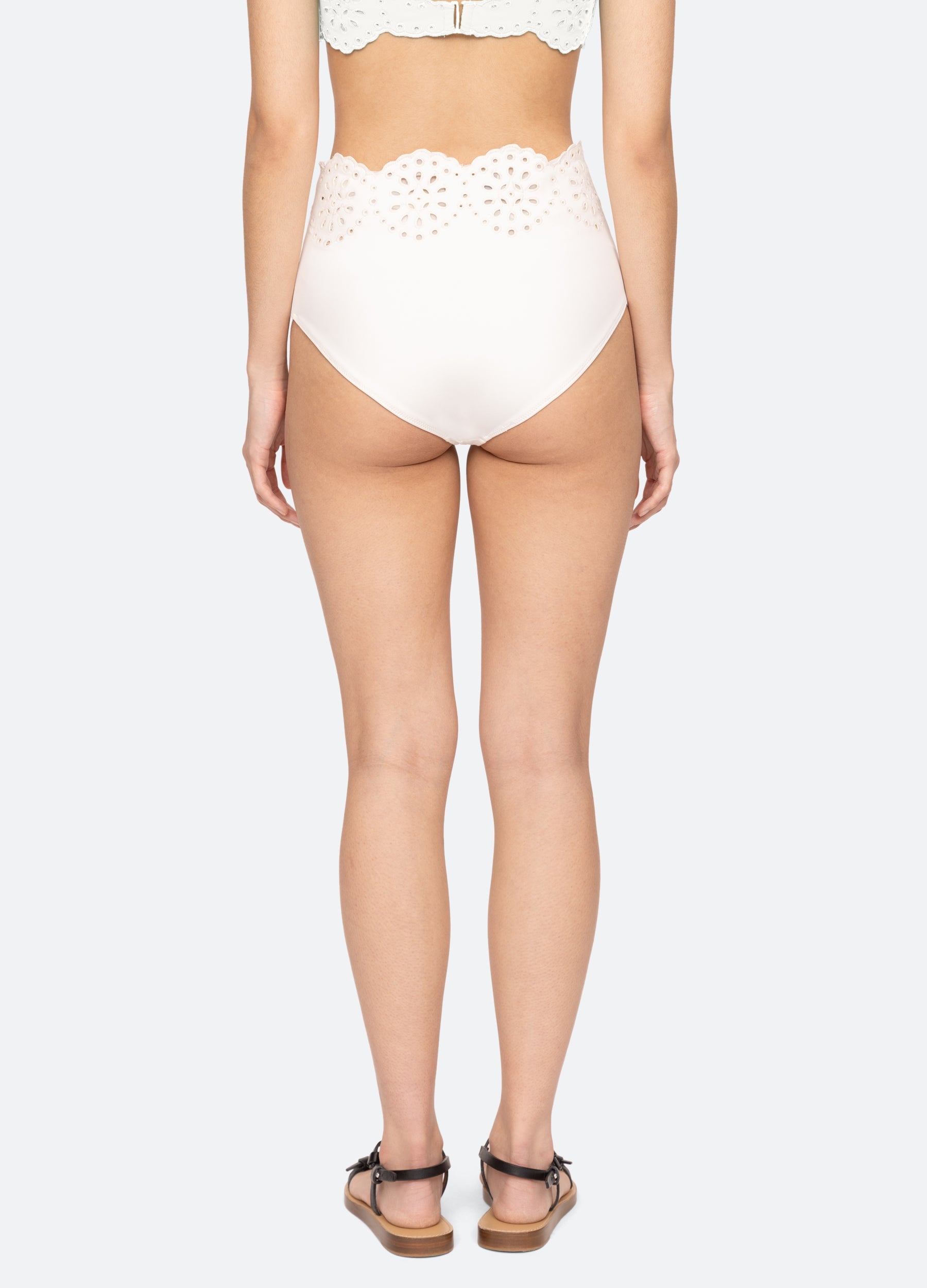 Mae Bikini Bottom Green|White