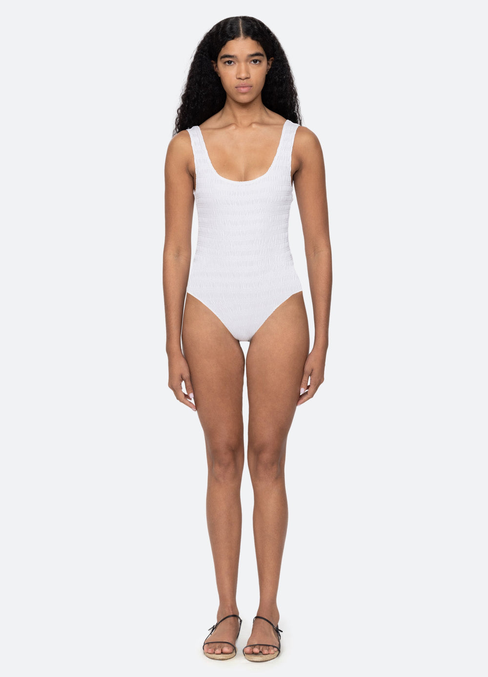Shyla One Piece White|Navy