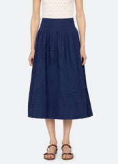 Camden Skirt Blueberry|White