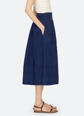 Camden Skirt Blueberry|White