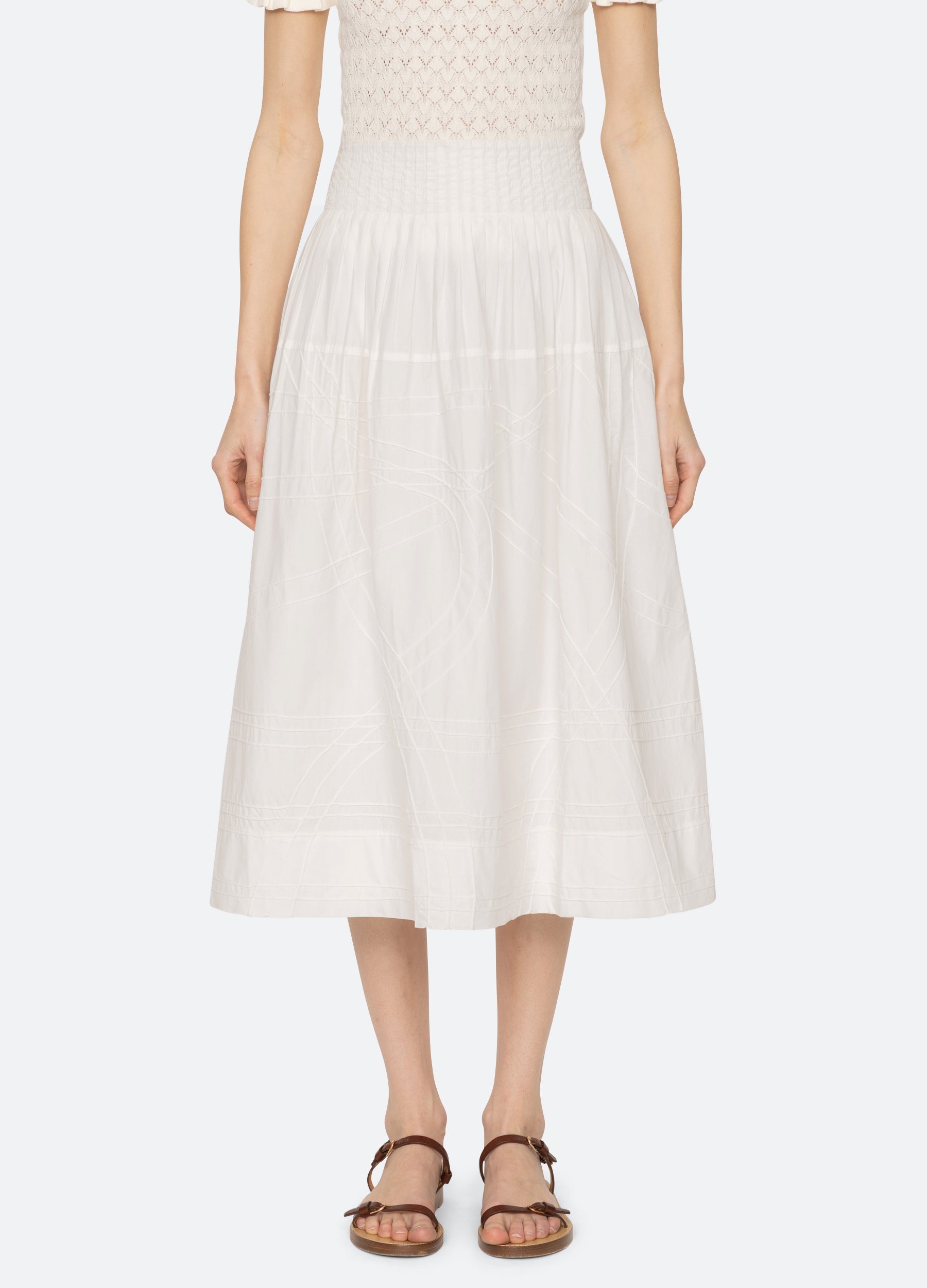 Camden Skirt Blueberry|White
