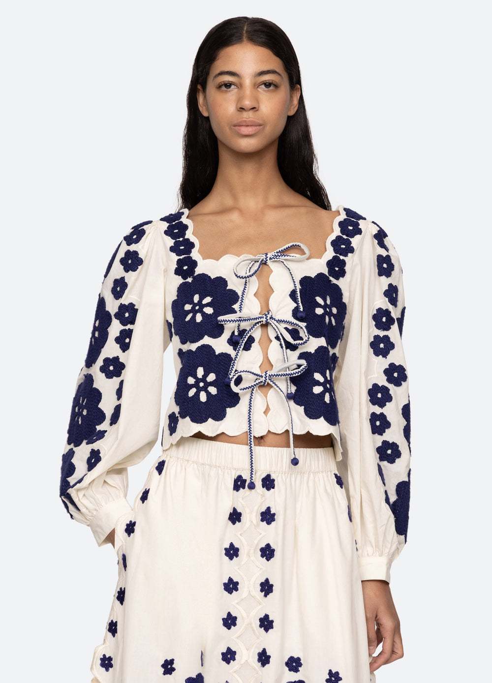 Catrine L/S Top Blue