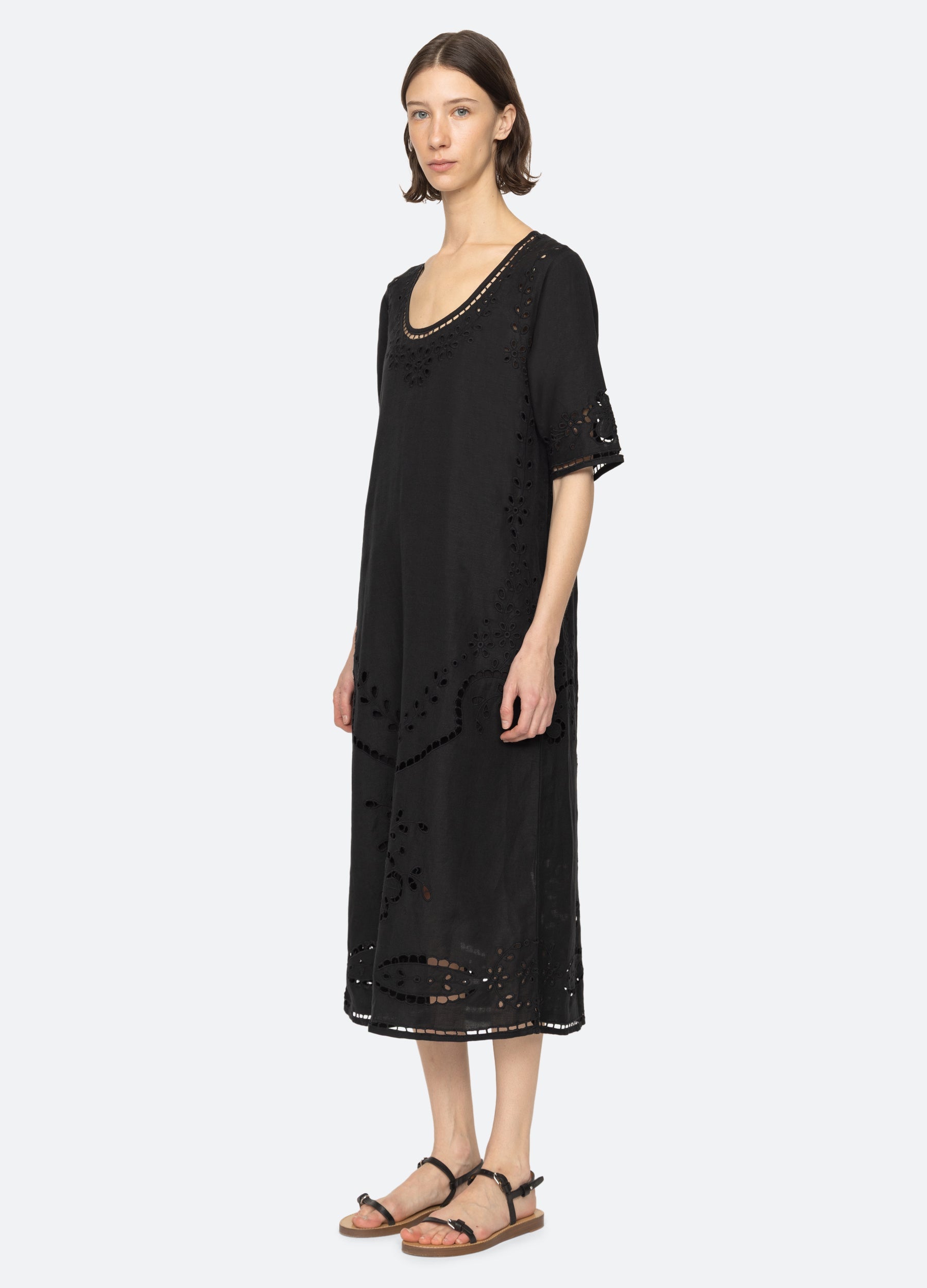 Lula Dress Black|White