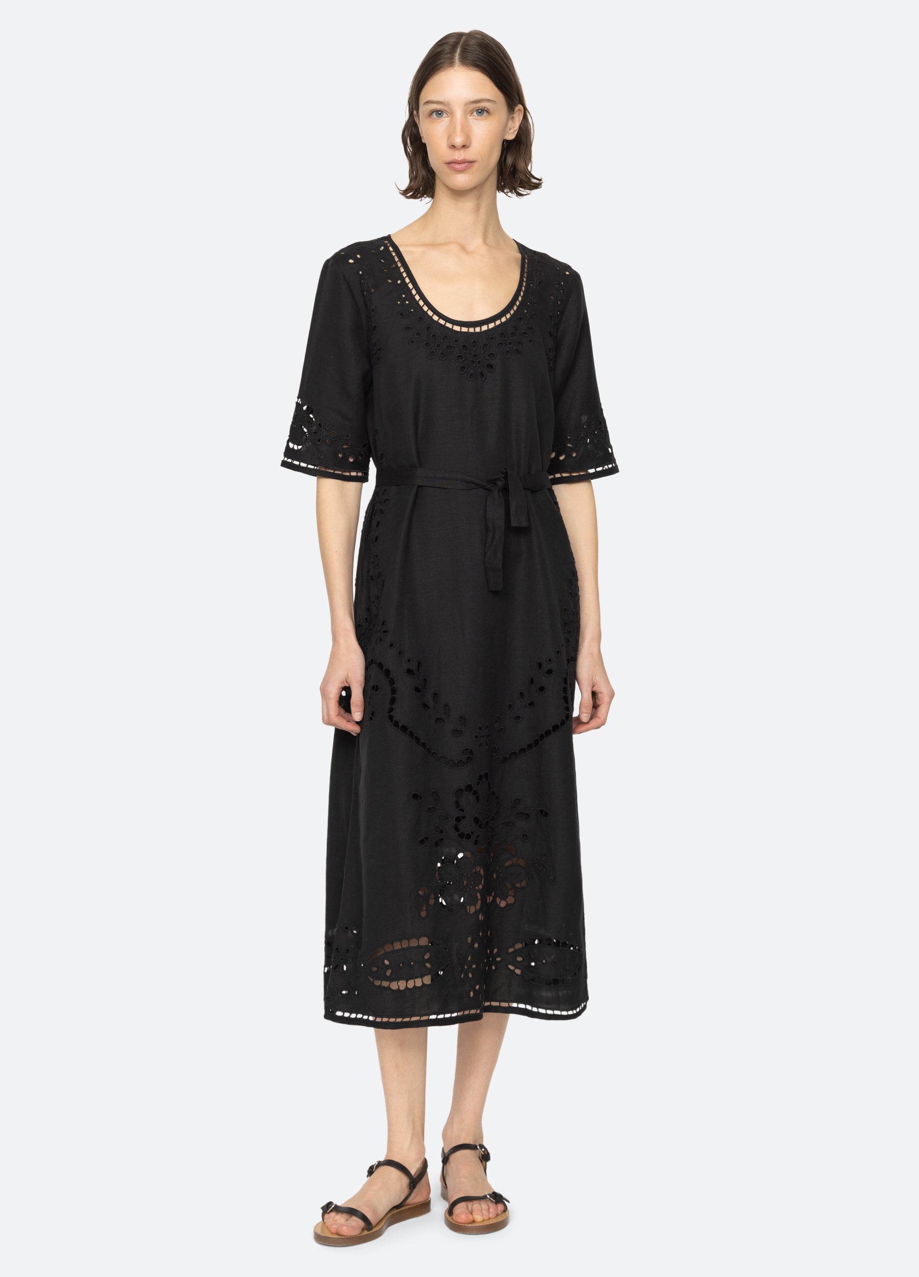 Lula Dress Black|White