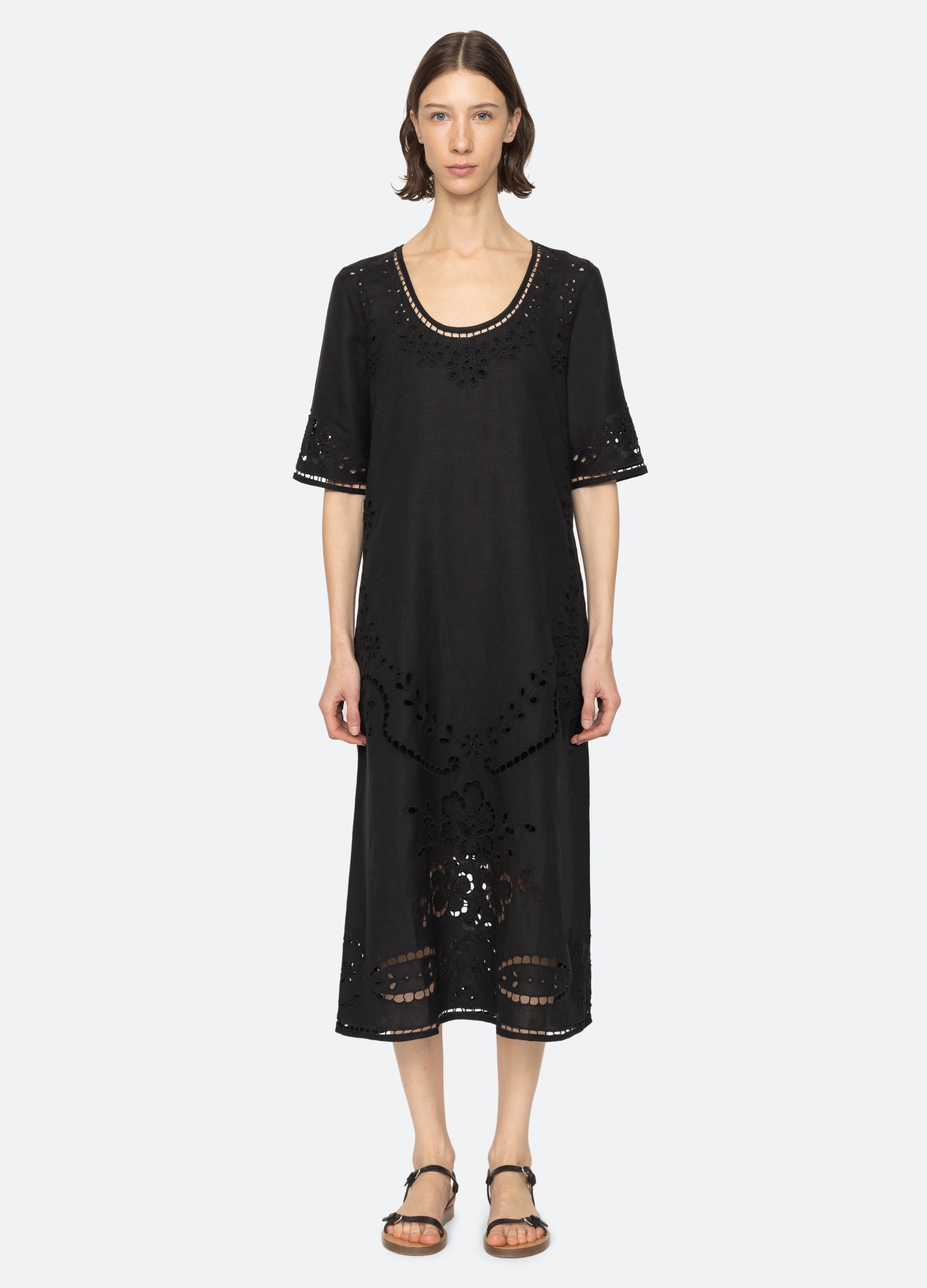 Lula Dress Black|White