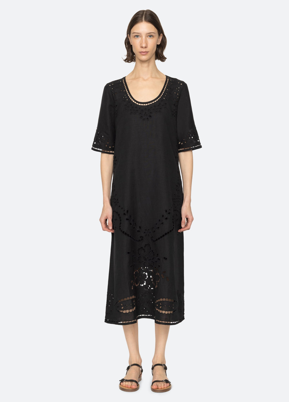 Lula Dress Black|White