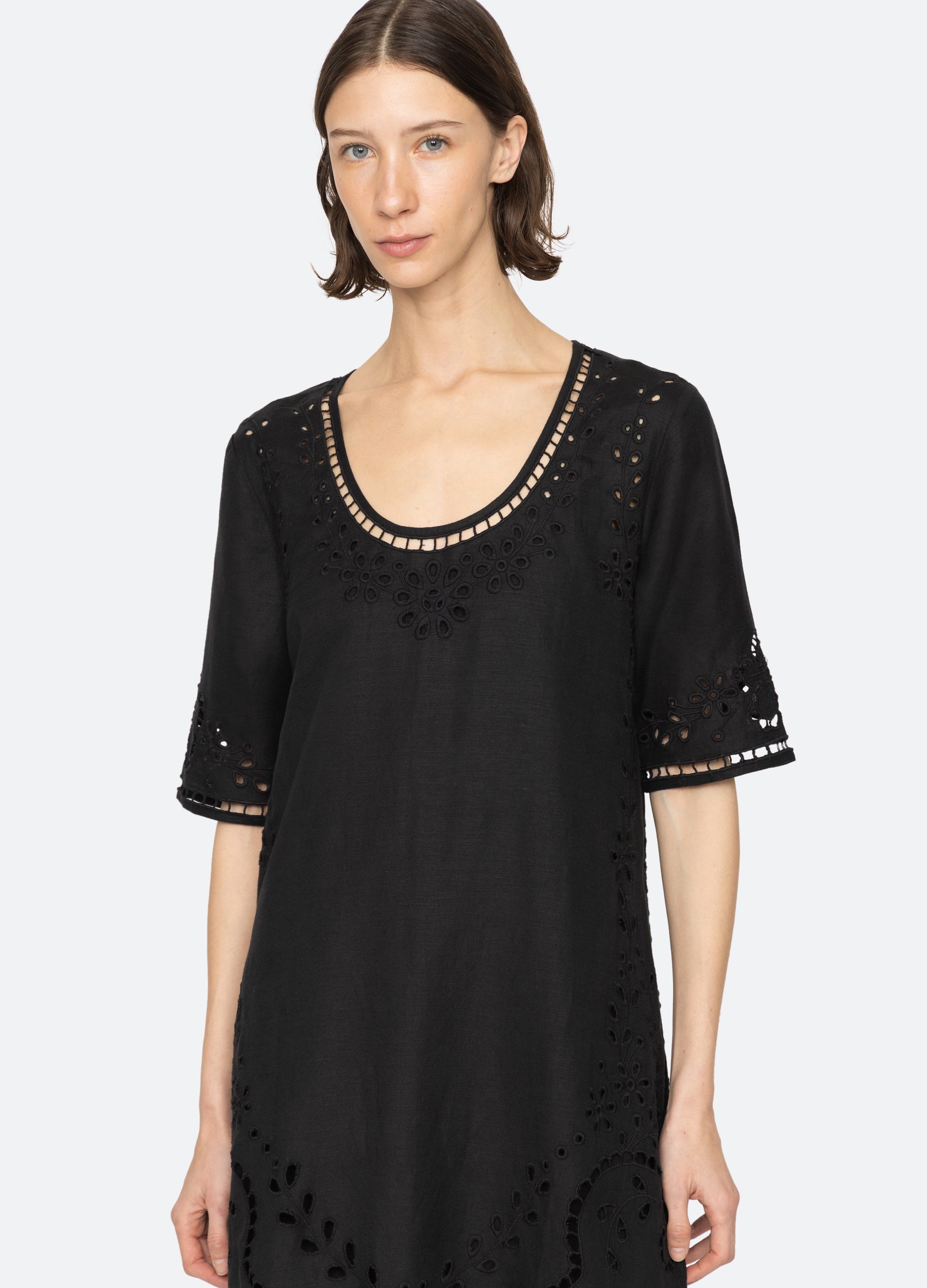Lula Dress Black|White