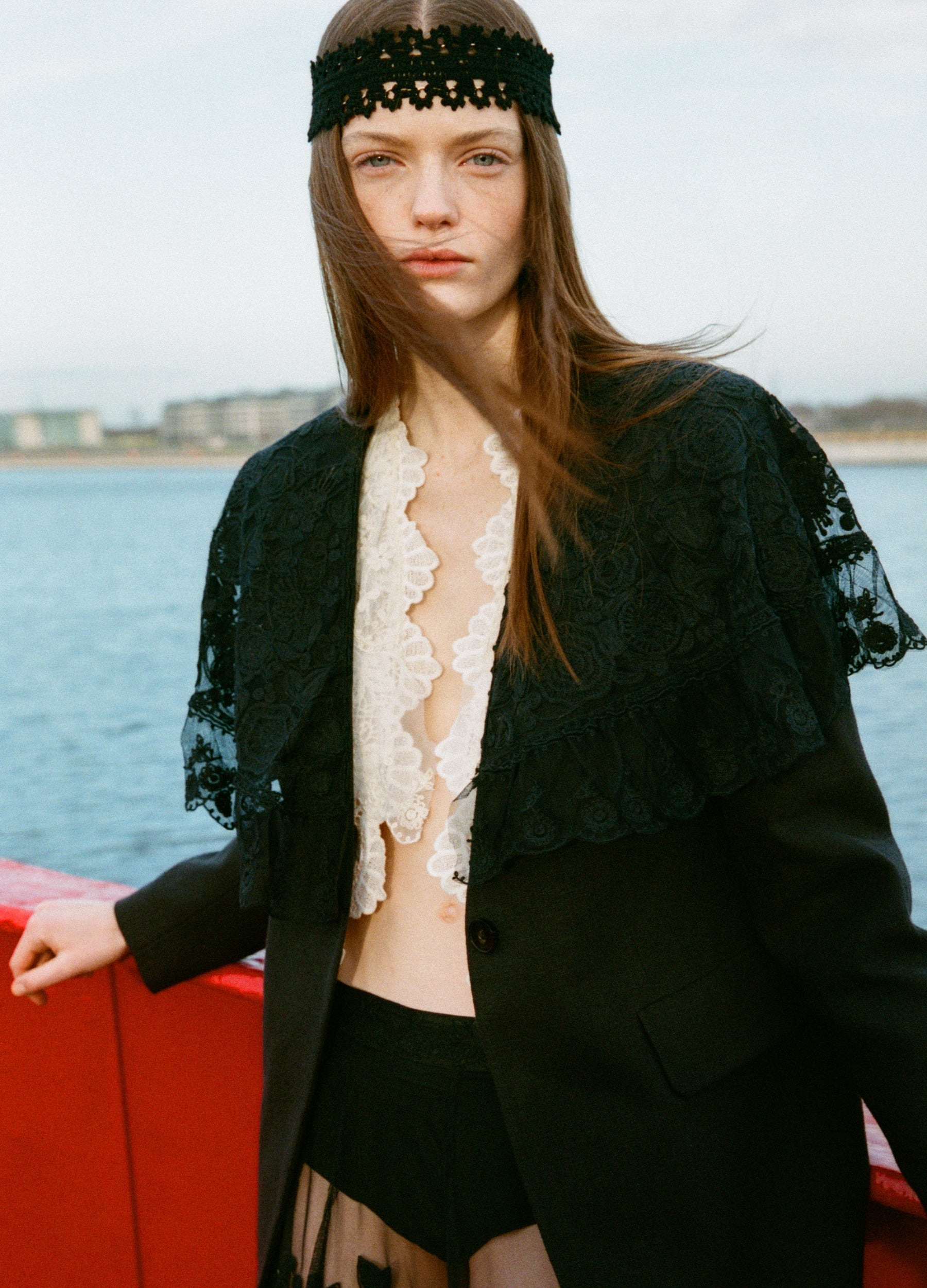 Arielle Jacket Black|Cream