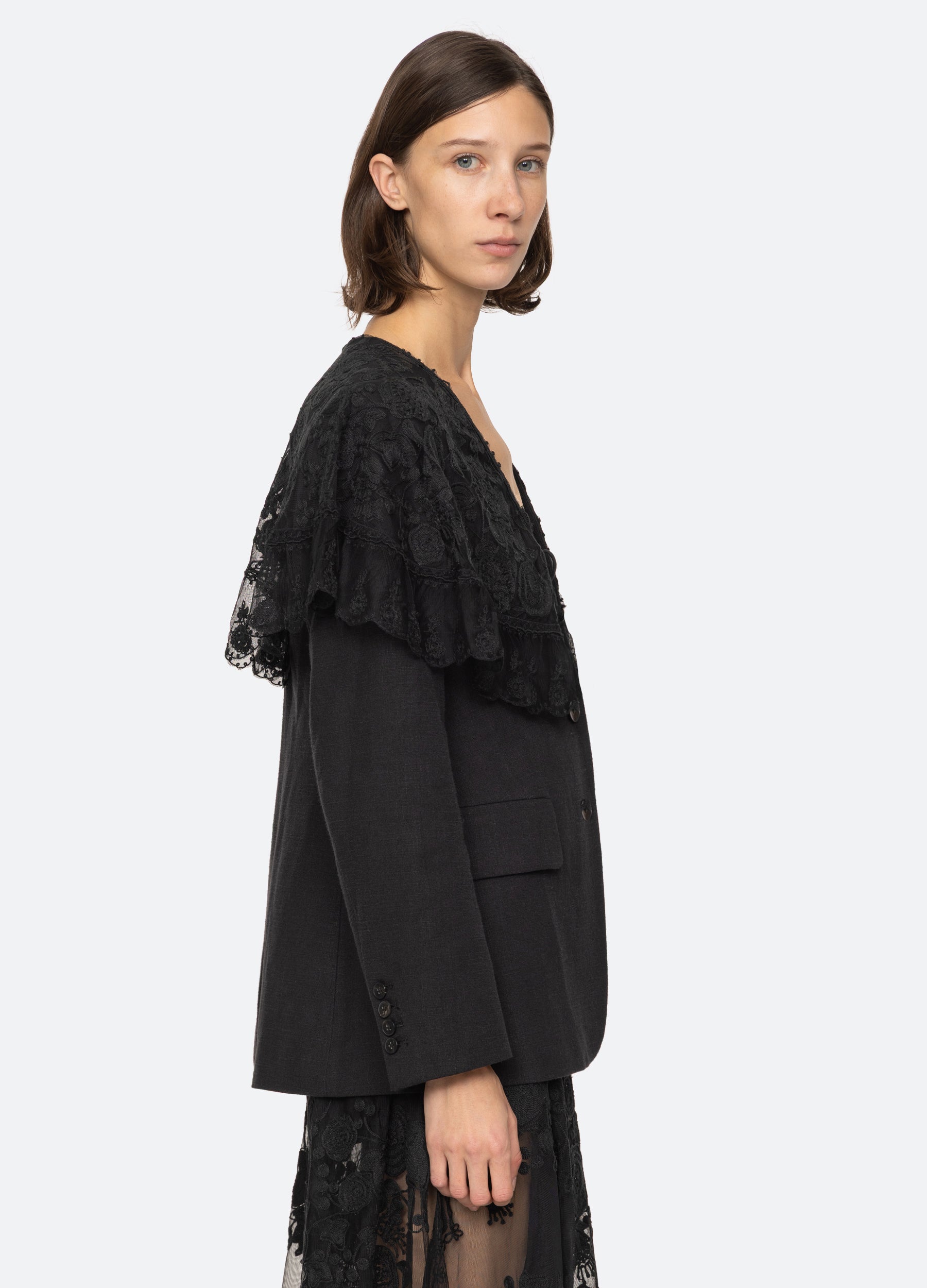 Arielle Jacket Black|Cream